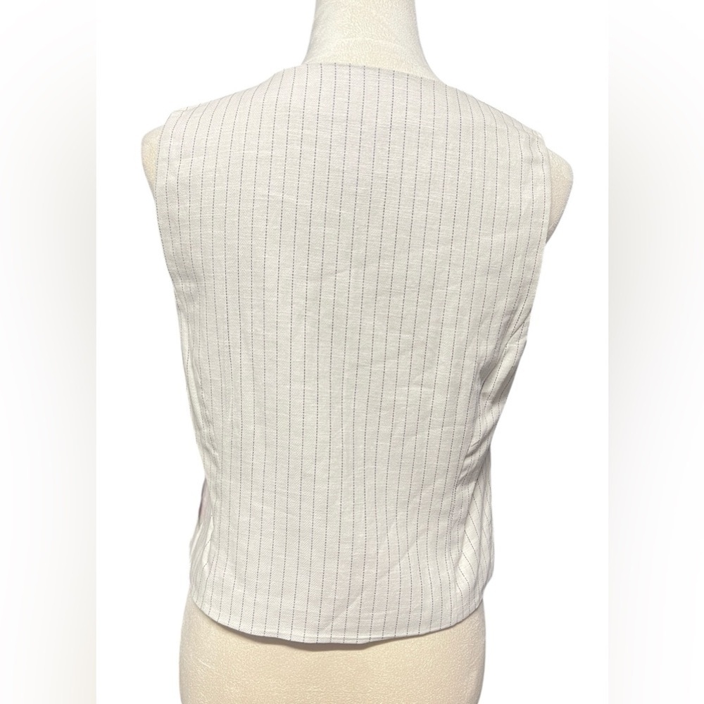 Vince Camuto Almond and black Pinstripe Vest - Picture 2 of 10